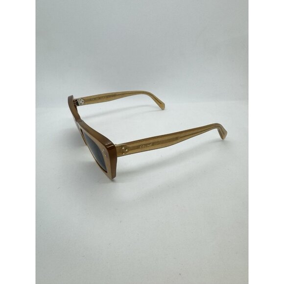 CELINE cat eye women's sunglasses + case Brown with glitter 51mm CL401871 - Picture 5 of 15